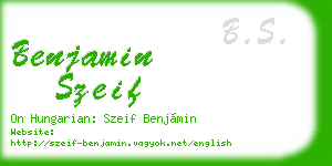 benjamin szeif business card